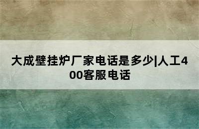 大成壁挂炉厂家电话是多少|人工400客服电话